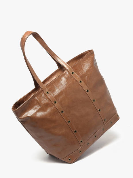 Handtas Le Cabas S In Gekreukeld Leder Vanessa bruno Bruin cabas cuir 82V40409 ander zicht 2